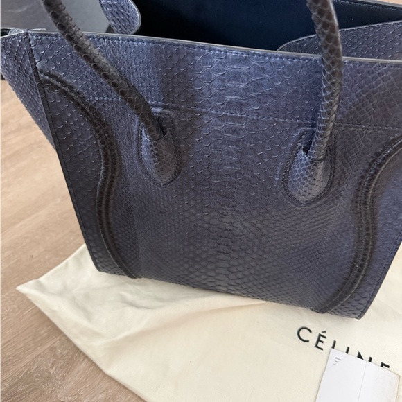Celine | Bags | Celine Luggage Bag Python Dark Blue | Poshmark